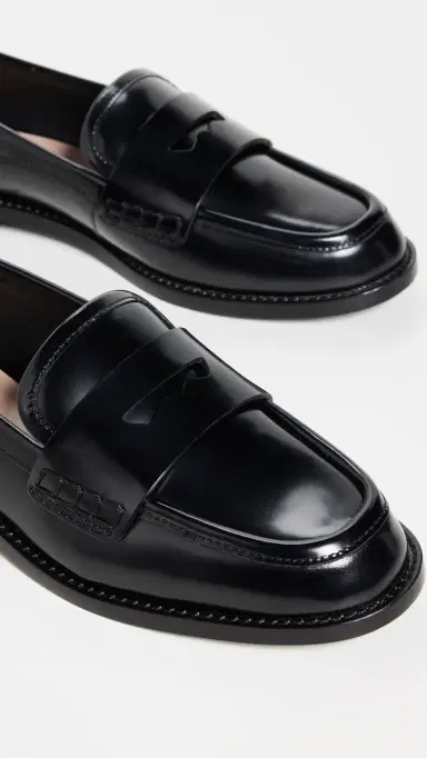 Loeffler Randall Rachel Leather Loafers Black 5 | Thumbnail 6