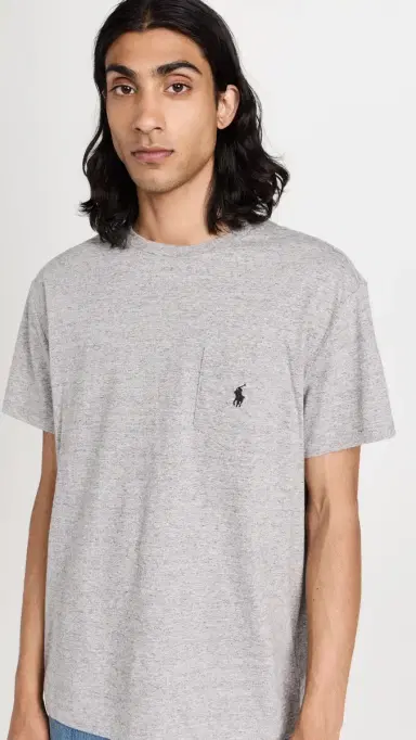 Polo Ralph Lauren Classic Fit Pocket Tee Heather Grey M | Thumbnail 2