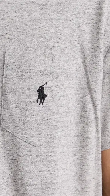 Polo Ralph Lauren Classic Fit Pocket Tee Heather Grey M | Thumbnail 6