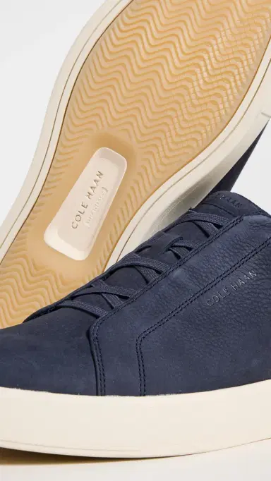 Cole Haan GrandPro Luxe Slip-On Sneakers Navy Blazer Nubuck/Ivory 8 | Thumbnail 5