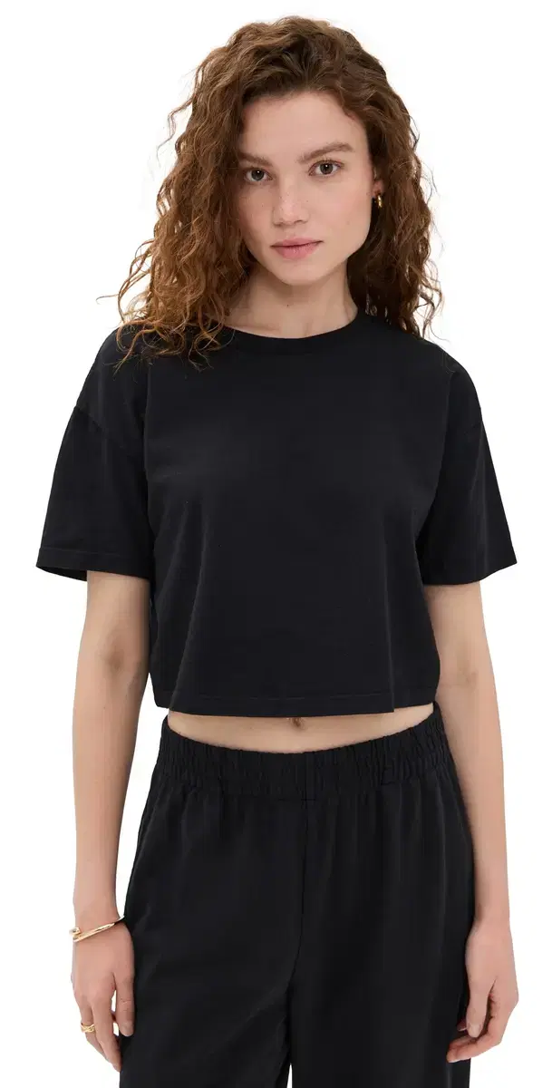 Coast Crop Tee Black