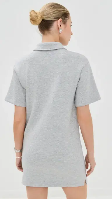 LE BOP Solene Polo Mini Dress Heather Grey | Thumbnail 3