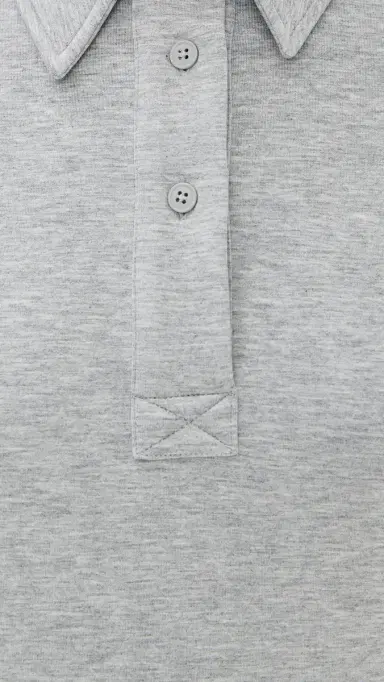 LE BOP Solene Polo Mini Dress Heather Grey | Thumbnail 6