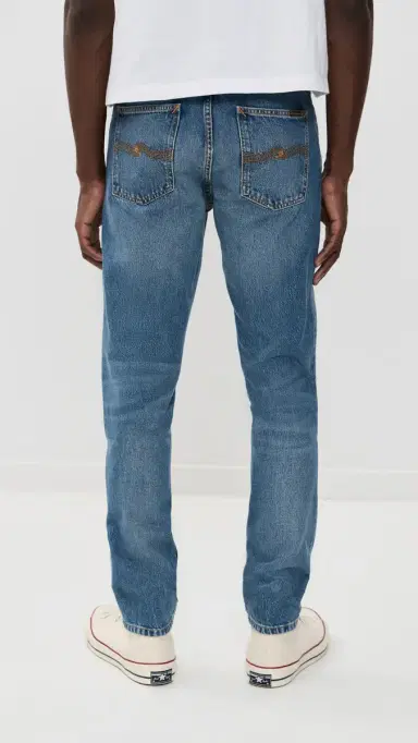 Nudie Jeans Steady Eddie II Tapered Jeans Blue Haze | Thumbnail 3