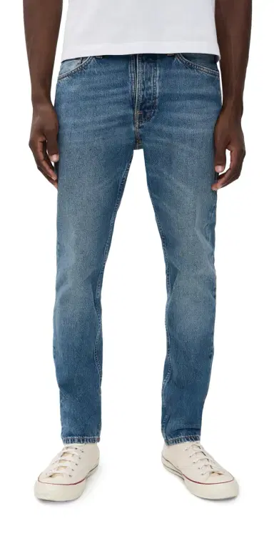 Nudie Jeans Steady Eddie II Tapered Jeans Blue Haze | Thumbnail 1