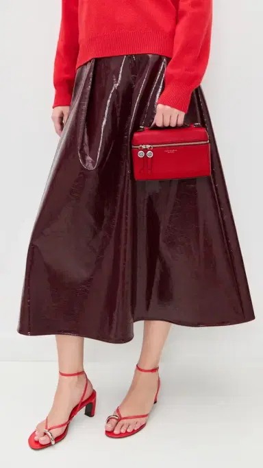 Tory Burch Romy Slim Top Handle Bag Tory Red One Size | Thumbnail 3 Tory Burch Romy Slim Top Handle Bag Tory Red One Size | Thumbnail 3