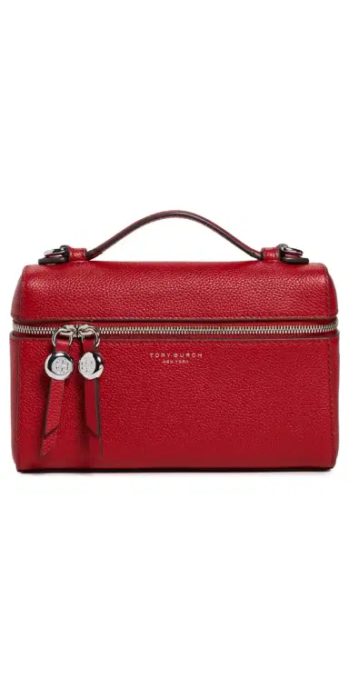 Tory Burch Romy Slim Top Handle Bag Tory Red One Size | Thumbnail 1 Tory Burch Romy Slim Top Handle Bag Tory Red One Size | Thumbnail 1
