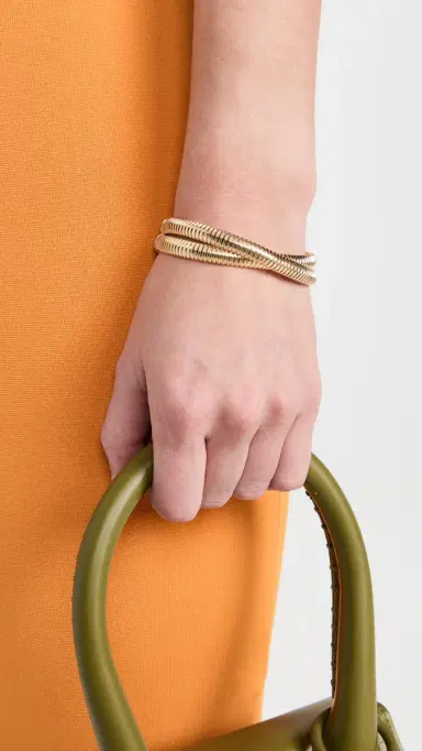 Jennifer Zeuner Jewelry Mattea Bracelet 14k Yellow Gold Plated Silver One Size | Thumbnail 3