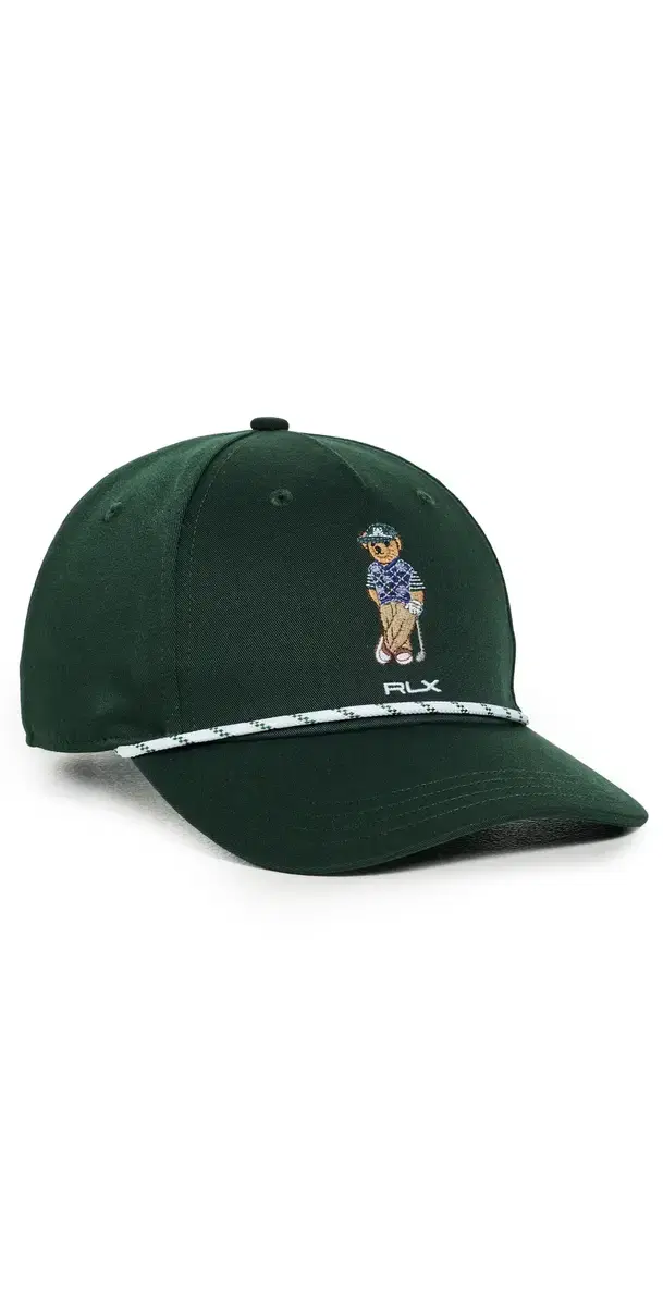 RLX Ralph Lauren Seasonal Bear Rope Cap Moss Agate One Size