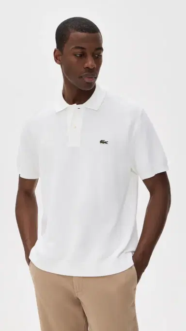 Lacoste Textured Knit Polo Flour | Thumbnail 2 Lacoste Textured Knit Polo Flour | Thumbnail 2