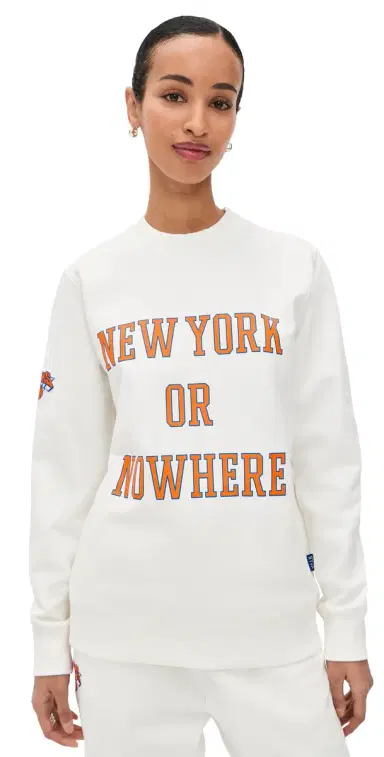 New York or Nowhere Knicks Classic Crewneck Off White | Thumbnail 1 New York or Nowhere Knicks Classic Crewneck Off White | Thumbnail 1