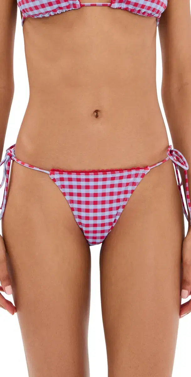 Tie Side Bikini Bottoms Blue/Red