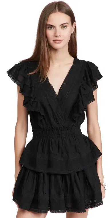 LoveShackFancy Gwen Dress Black | Thumbnail 1 LoveShackFancy Gwen Dress Black | Thumbnail 1