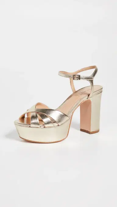 Schutz Keefa Platform Sandals Platina 9 | Thumbnail 2