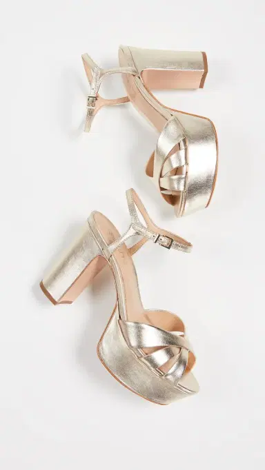 Schutz Keefa Platform Sandals Platina 9 | Thumbnail 5