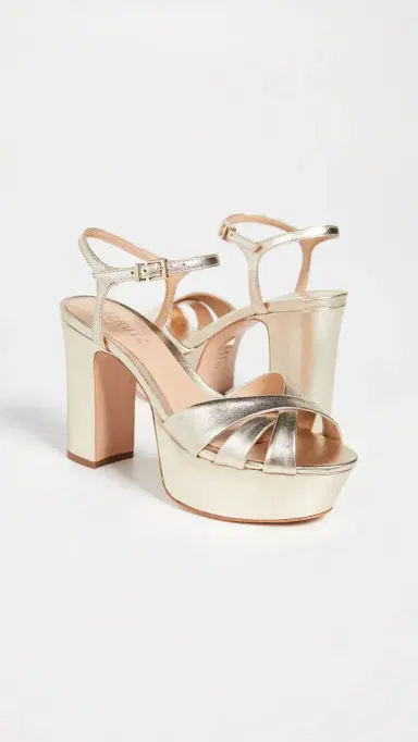 Schutz Keefa Platform Sandals Platina 9 | Thumbnail 6