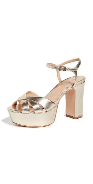 Schutz Keefa Platform Sandals Platina 9 | Thumbnail 1