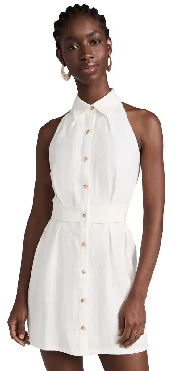 Domino Mini Dress White