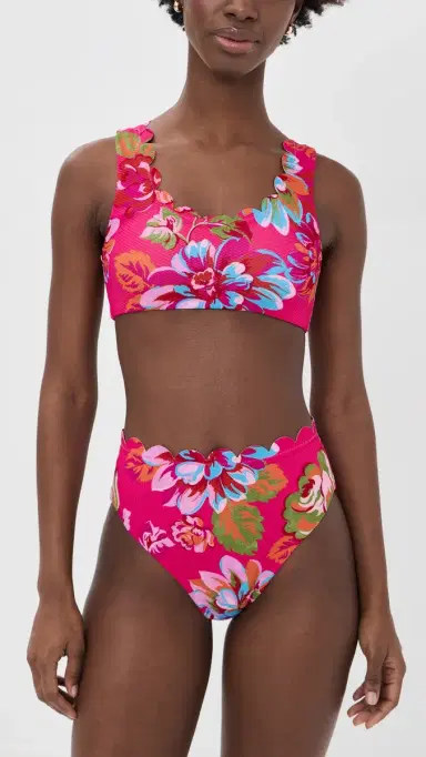 Beach Riot Nessa Bikini Bottoms ugar Bloom | Thumbnail 4