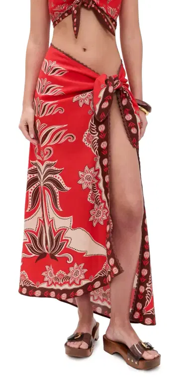 FARM Rio Ainika Garden Red Skirt Ainika Garden Red | Thumbnail 1