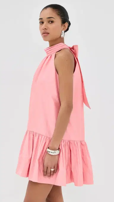 SIMKHAI Hope Bow Tie ini Dress Dusty Rose | Thumbnail 4