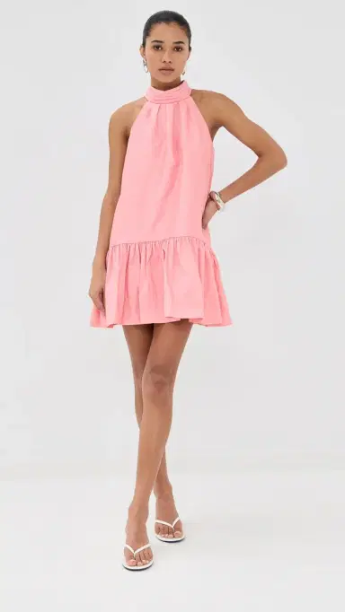 SIMKHAI Hope Bow Tie ini Dress Dusty Rose | Thumbnail 5