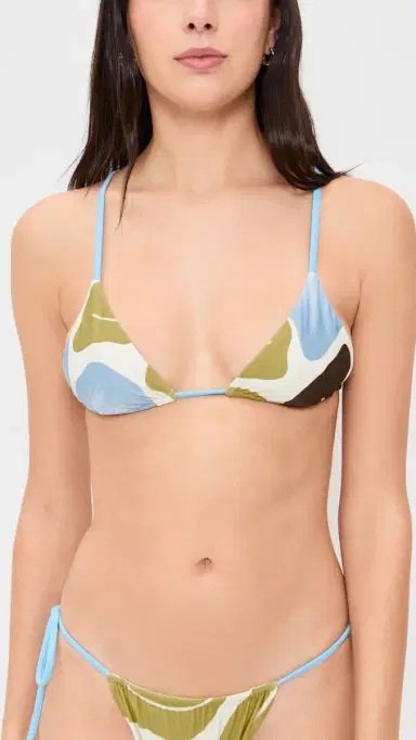 SIR. Lola String Triangle Bikini Top Fiorello Verde | Thumbnail 2