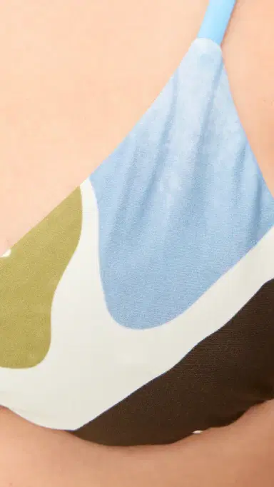 SIR. Lola String Triangle Bikini Top Fiorello Verde | Thumbnail 6
