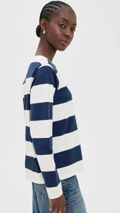Clare V. Long Sleeve Tee Cream/Navy | Thumbnail 4 Clare V. Long Sleeve Tee Cream/Navy | Thumbnail 4