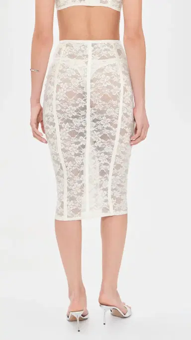Fleur du Mal Le tretch Lace Pencil Skirt | Thumbnail 3 Fleur du Mal Le tretch Lace Pencil Skirt | Thumbnail 3