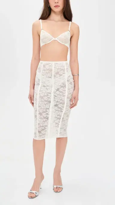 Fleur du Mal Le tretch Lace Pencil Skirt | Thumbnail 5 Fleur du Mal Le tretch Lace Pencil Skirt | Thumbnail 5