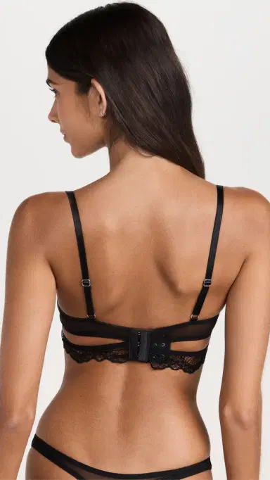 Thistle and Spire Kane Cutout V Wire Bra Black 34D | Thumbnail 3