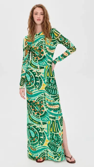EYWASOULS MALIBU Scarlet Mesh Dress Jungle Rhythm S | Thumbnail 5