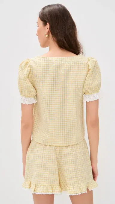 WAYF Emma Short Sleeve Top Yellow | Thumbnail 3 WAYF Emma Short Sleeve Top Yellow | Thumbnail 3