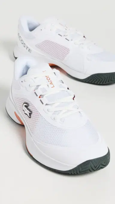 Lacoste Tech Point Tennis Sneakers White/Org | Thumbnail 4