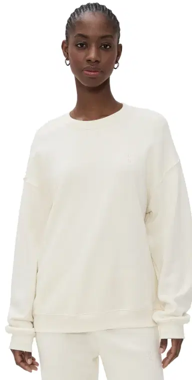 ÉTERNE Oversized Crewneck Sweatshirt Cream | Thumbnail 1