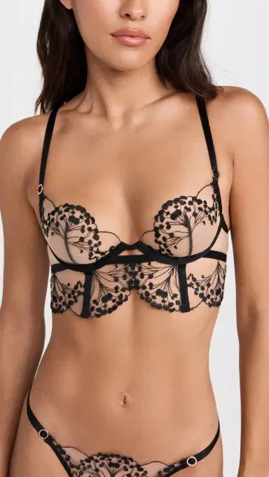 Bluebella Marisa Wired Bra Black/Sheer 32D | Thumbnail 2
