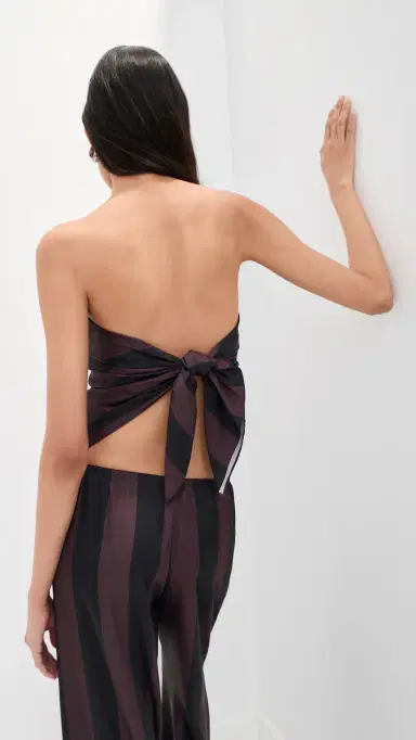 LE BOP Frankie Top Chocolate/Black Stripe | Thumbnail 4