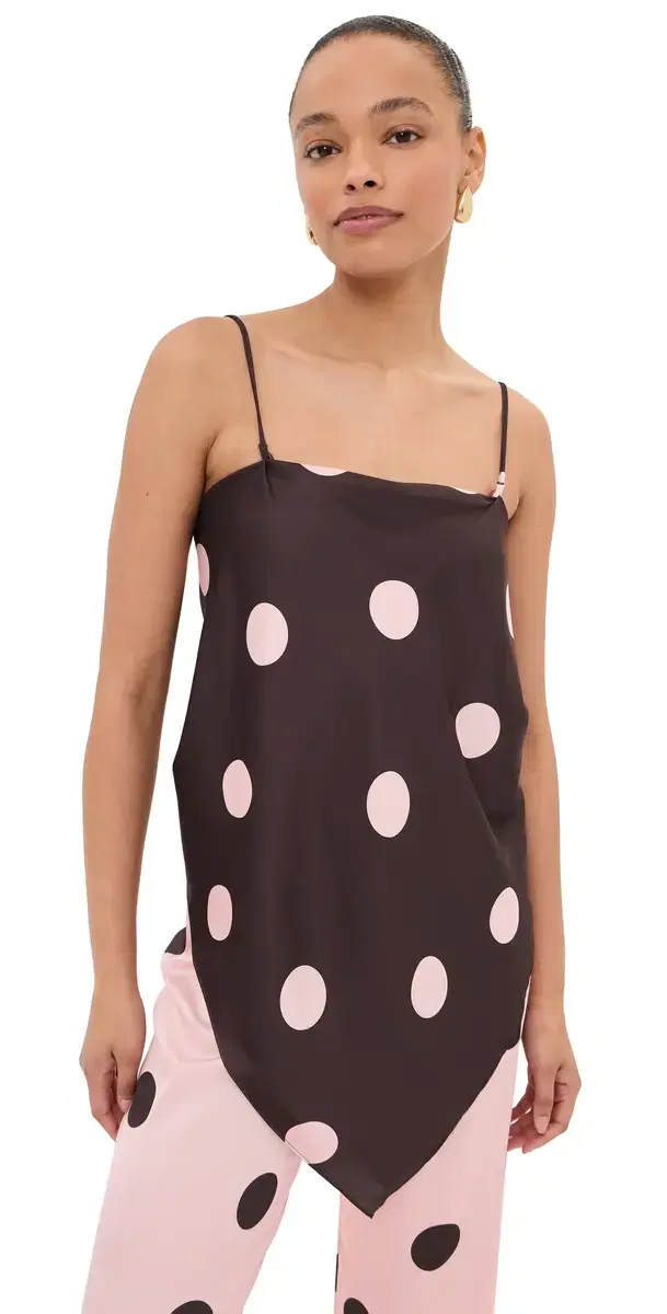 Frankie Top Brown/Pink Dot
