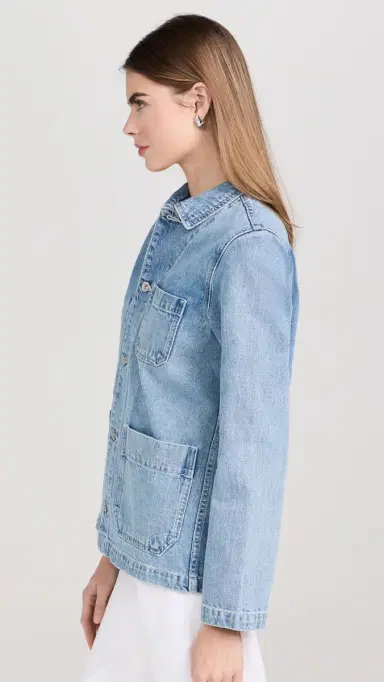 Alex Mill Britt Work Jacket in Denim Vintage Wash | Thumbnail 4 Alex Mill Britt Work Jacket in Denim Vintage Wash | Thumbnail 4