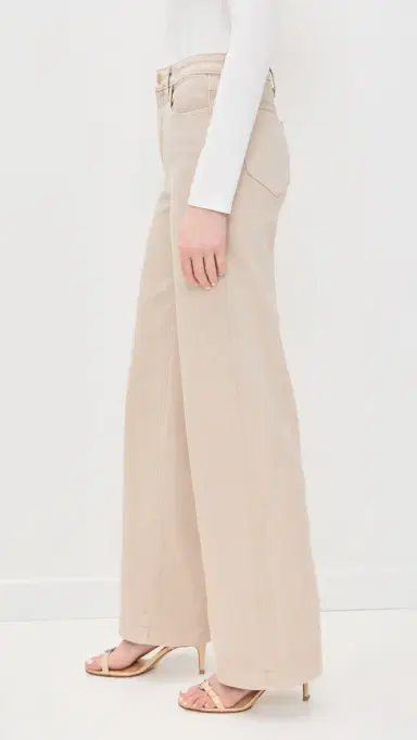 L'Agence Clayton High Rise Wide Leg Jeans Biscuit 29 | Thumbnail 4