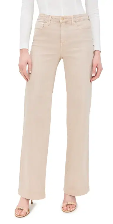 L'Agence Clayton High Rise Wide Leg Jeans Biscuit 29 | Thumbnail 1