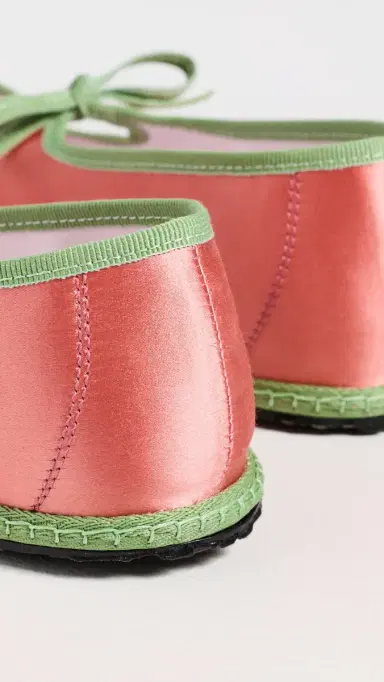 Vibi Venezia Brigitte Silk Mary Jane Flats Salmone 36 | Thumbnail 4