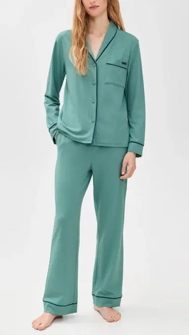 Lunya lumberknit hawl Collar Button Down Pants et Musing Moss/Nocturnal late | Thumbnail 2