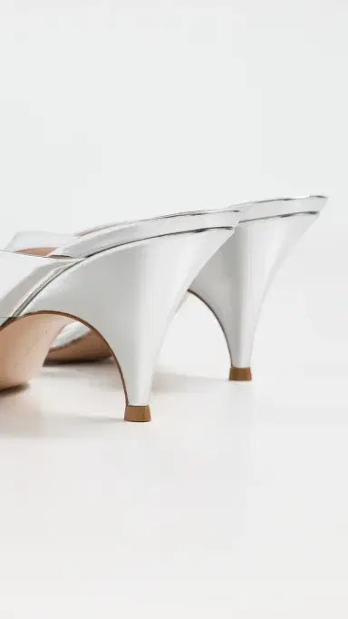 Gianvito Rossi Metallic Leather Sandals Silver 37 | Thumbnail 4