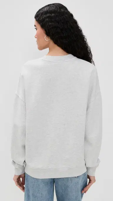 Anine Bing Miles Palms Sweatshirt Light Heather Grey | Thumbnail 3 Anine Bing Miles Palms Sweatshirt Light Heather Grey | Thumbnail 3