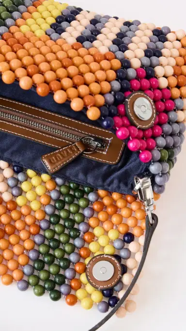 Staud Timmy Beaded Shoulder Bag Multi Bayadere Stripe One Size | Thumbnail 6