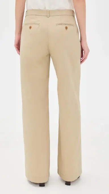 ATM Anthony Thomas Melillo Cotton Twill Wide Leg Trousers Khaki | Thumbnail 3 ATM Anthony Thomas Melillo Cotton Twill Wide Leg Trousers Khaki | Thumbnail 3