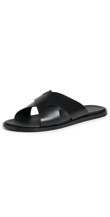Orlebar Brown Muro Leather Sandals Black 9 | Thumbnail 1 Orlebar Brown Muro Leather Sandals Black 9 | Thumbnail 1