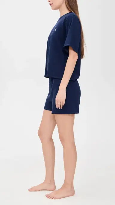 Polo Ralph Lauren Short Sleeve Short Pajama Set Navy | Thumbnail 4